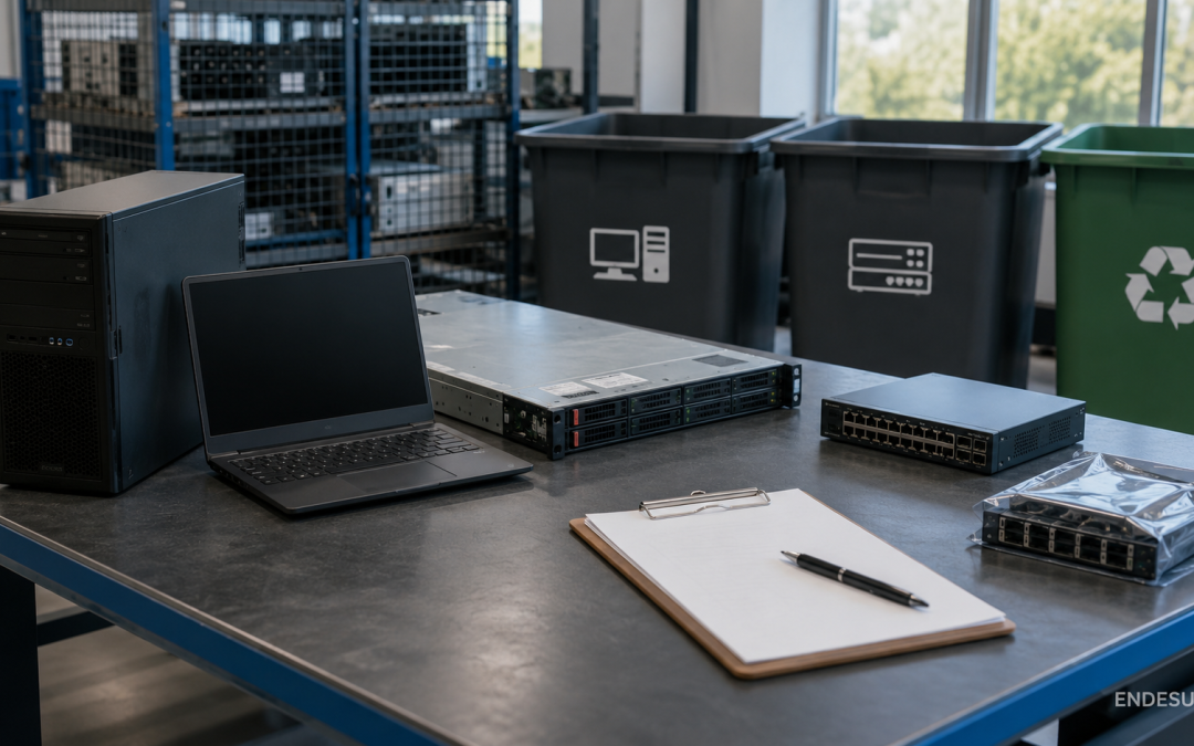 Hardware empresarial preparado para una baja segura y reciclaje responsable